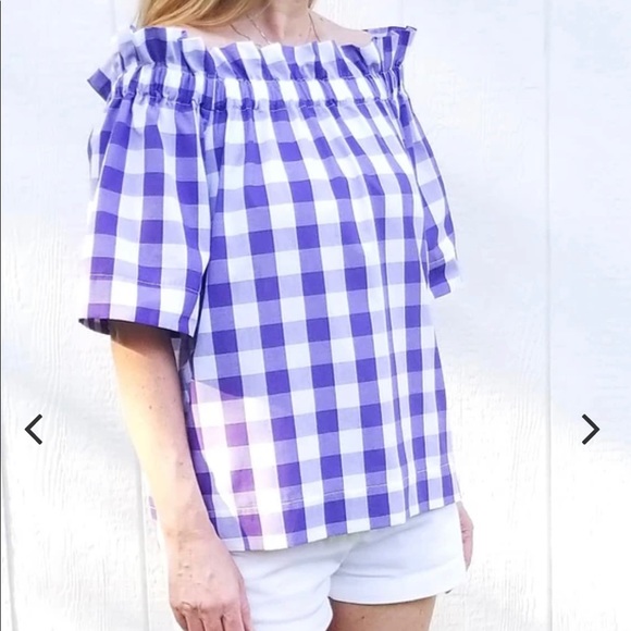 Collyn Raye black and white gingham Derby top S - Picture 4 of 4